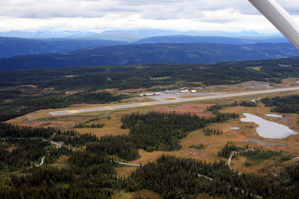 Der Flugplatz Fagernes-Leirin.
